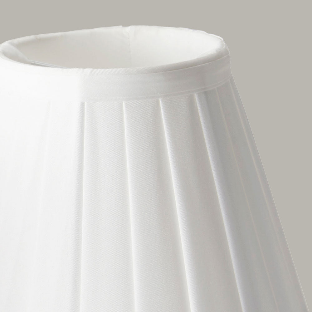 Pleated White Clip-on Candle Shade