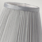 Pleated Grey Chiffon Clip-on Candle Shade