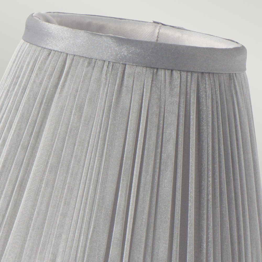 Pleated Grey Chiffon Clip-on Candle Shade