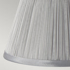 Pleated Grey Chiffon Clip-on Candle Shade
