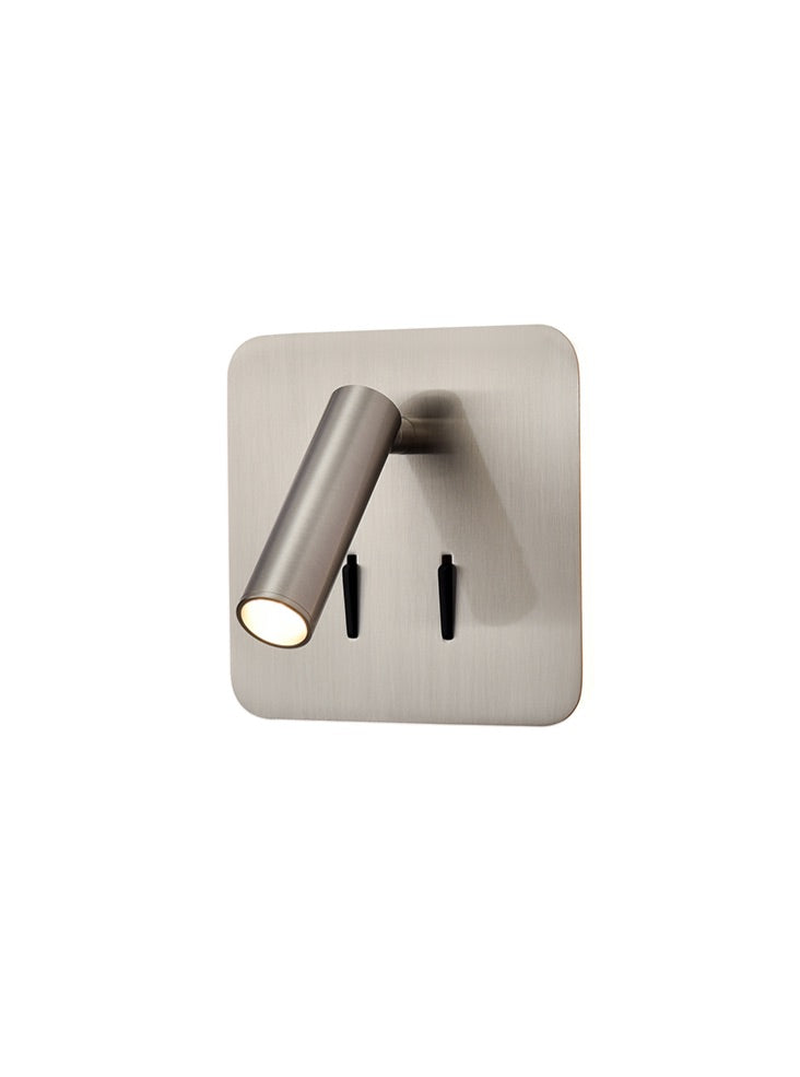 Luca Satin Nickel LED Reading Light