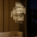 Camille 24-Light Chandelier: Glass Rod & Bead Cascade