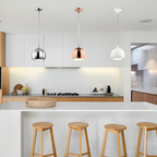 Cleo - Sand Chrome Metal Pendant