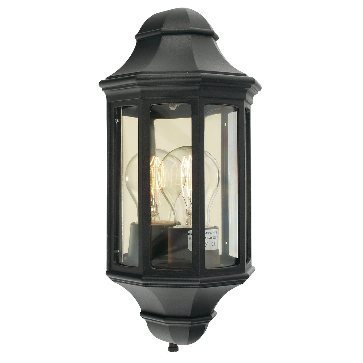 Malaga Mini 1-Light Black Wall Lantern