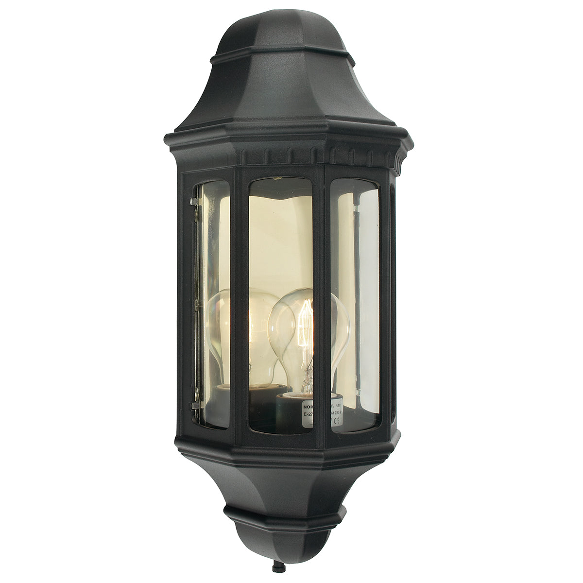 Malaga 1-Light Black Wall Lantern
