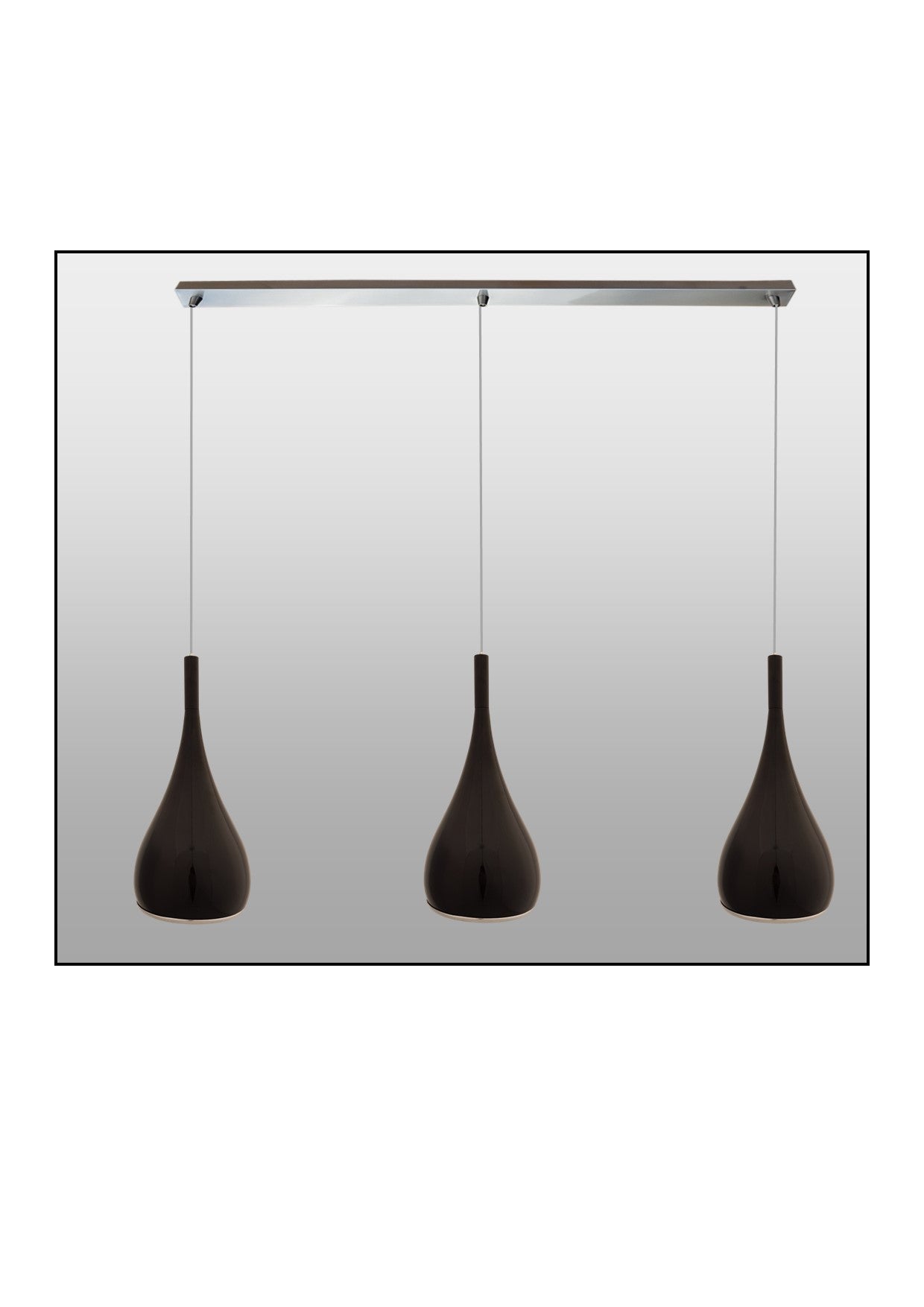 Maia 1 - 3 Light Bar Black of Metal Pendants