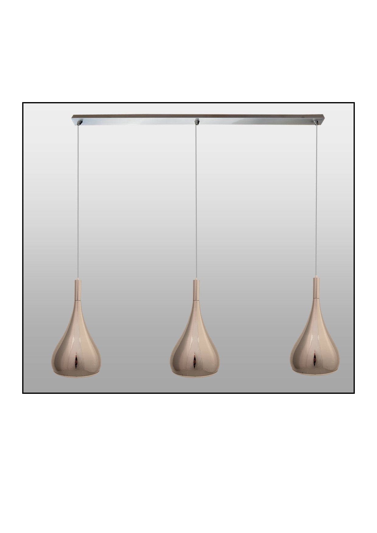 Maia 1 - 3 Light Bar Black of Metal Pendants