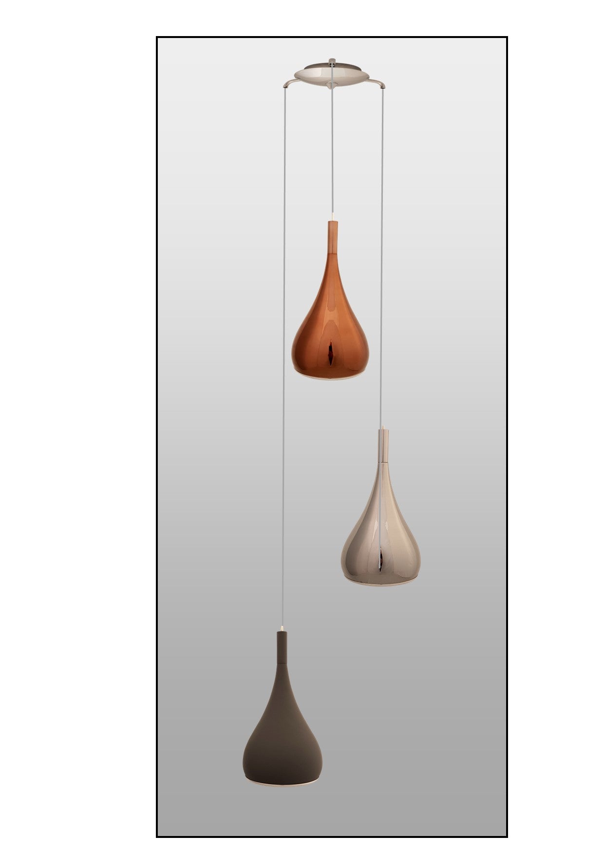 Maia 1 - 3 Light Bar Black of Metal Pendants