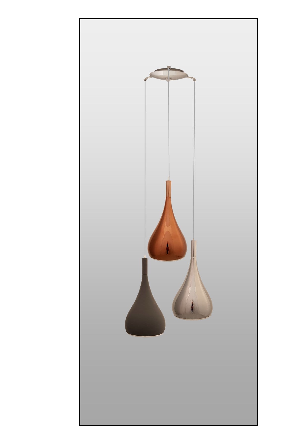 Maia 1 - 3 Light Bar Black of Metal Pendants