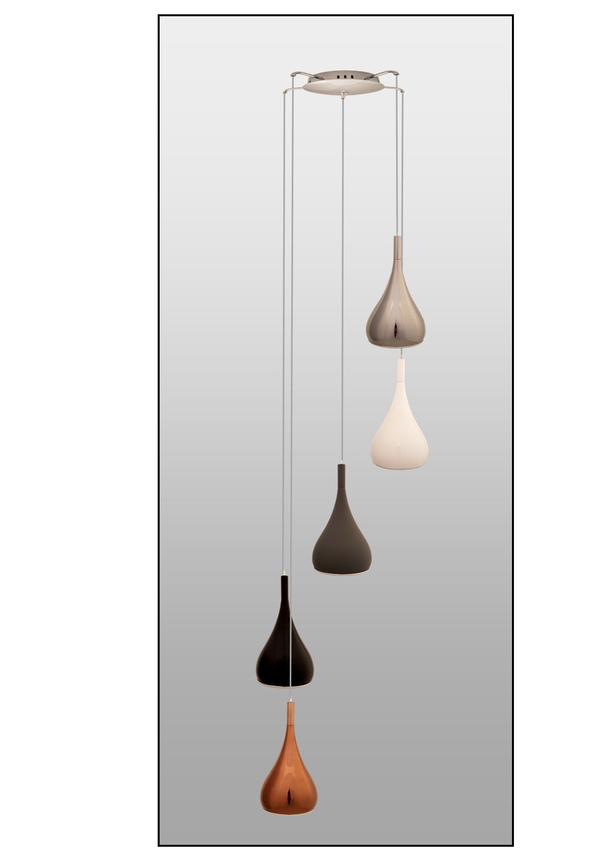 Maia 1 - 5 Light Helix of Metal Pendants