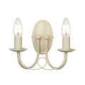 Minster 2-Light Ivory & Gold Wall Light
