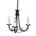 Minster 3-Light Black Chandelier