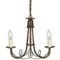 Minster 3-Light Black & Gold Chandelier