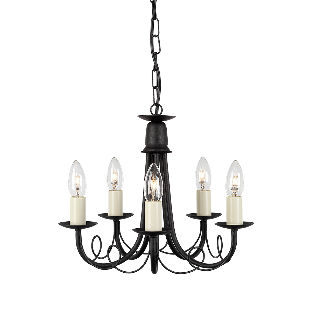 Minster 5-Light Black Chandelier