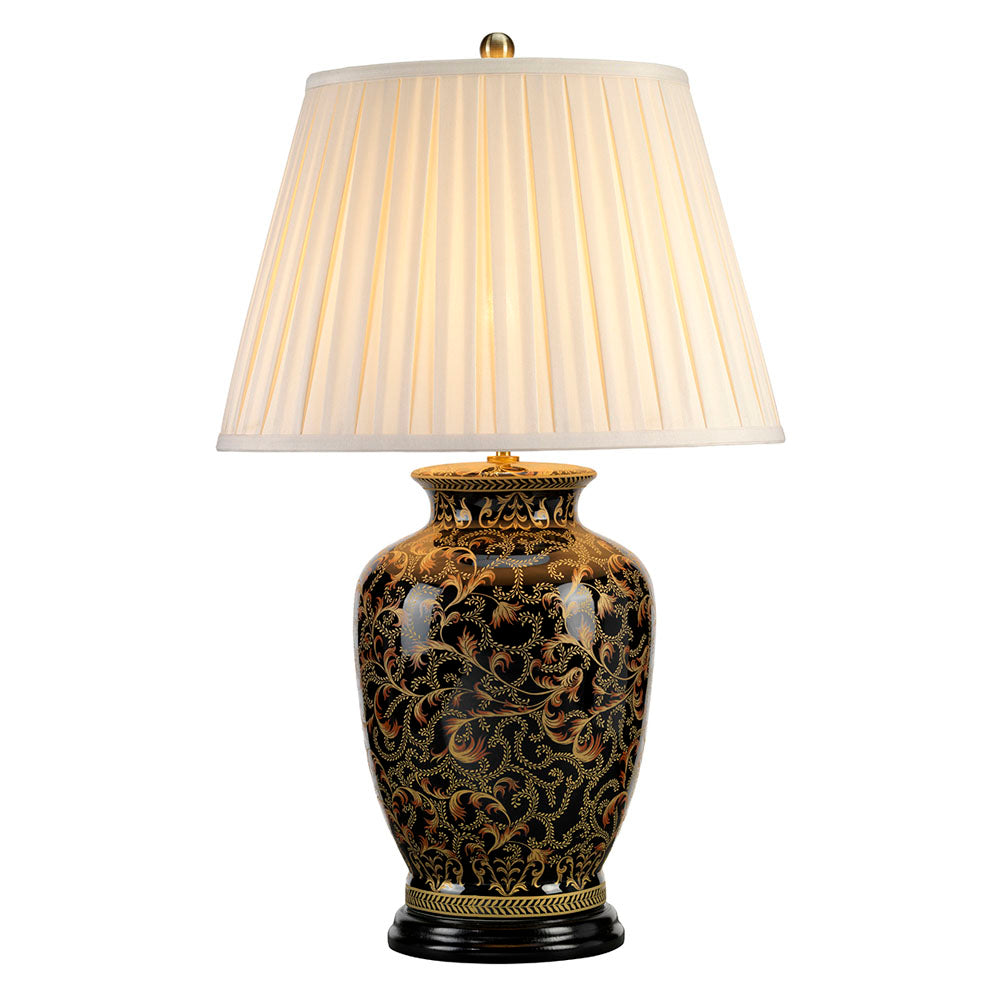 Morris 1-Light Large Black & Gold Table Lamp