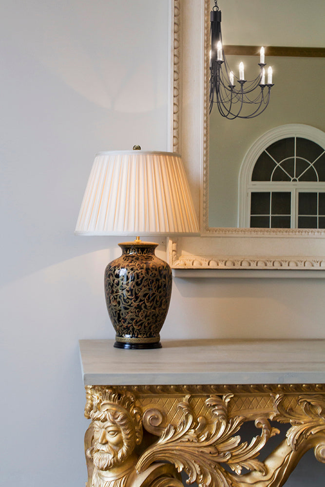 Morris 1-Light Large Black & Gold Table Lamp