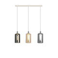 MUSKA Bar 3 light - Silver, Smoke & Amber