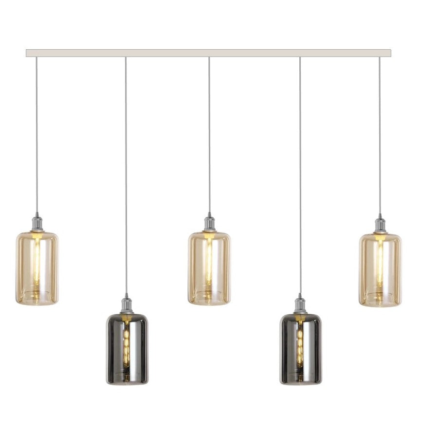 MUSKA Bar 5 light - Smoke & Amber