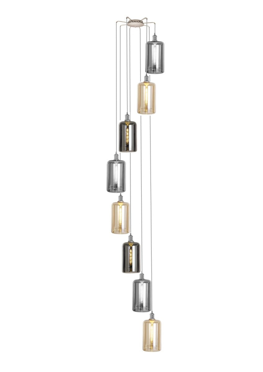 MUSKA Cluster 8 lightHELIX  - Amber,Silver,Smoke