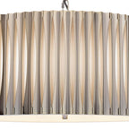 Netra 3 Light Pendant Satin Bronze and Ivory