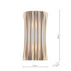 Netra 2 Light Wall Light Satin Bronze and Ivory