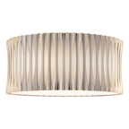 Netra 3 Light Flush Satin Bronze and Ivory