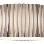 Netra 3 Light Flush Satin Bronze and Ivory