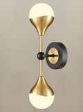 Nexus 2lt Wall light matt black and aged brass