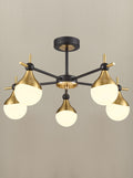 Nexus 5lt semi flush Fitting matt black and aged brass