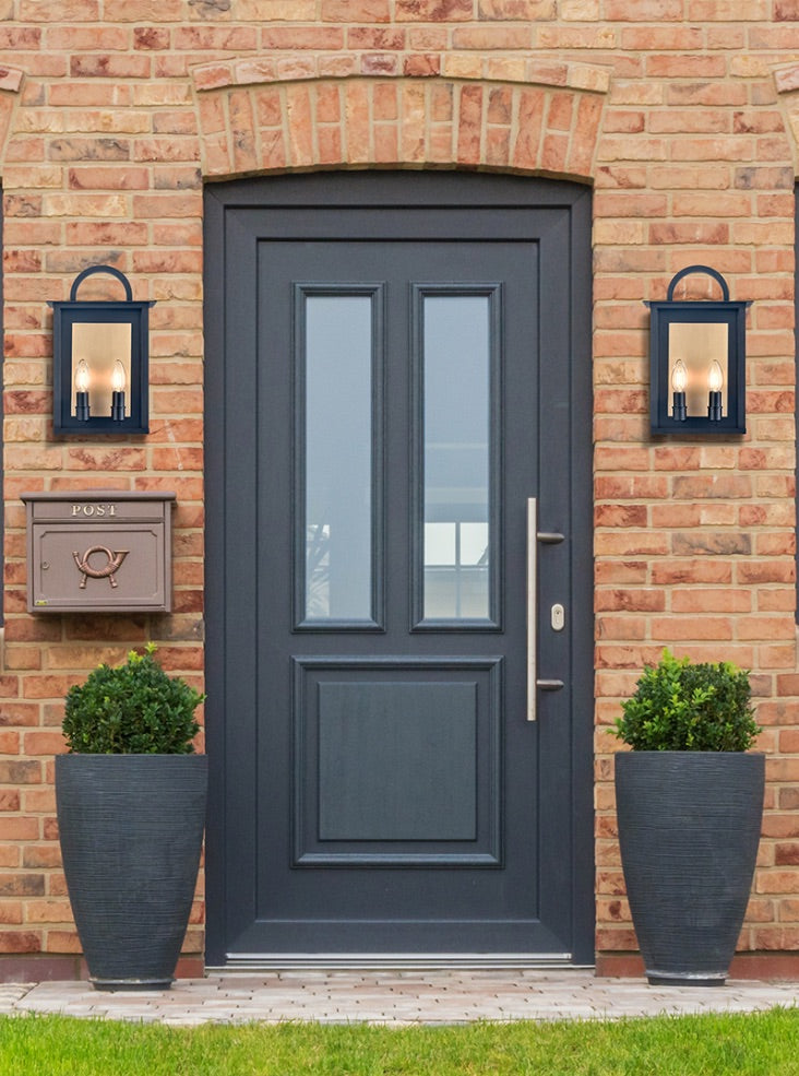 Nightingale 2lt Wall bracket H 360 matt black and aged brass