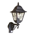 Norfolk Black Upward Wall Sconce with Motion Sensor