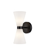 Odeon Matt Black Wall Light IP44