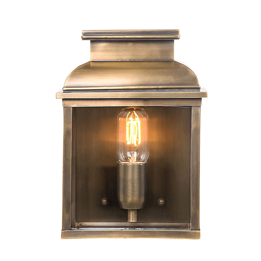 Handcrafted Aged Brass Wall Sconce - Old Bailey