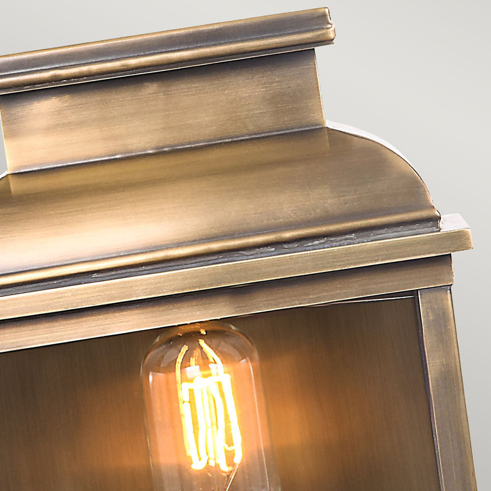 Handcrafted Aged Brass Wall Sconce - Old Bailey