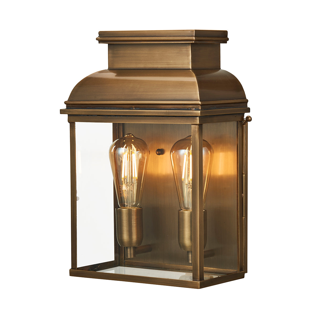 Large Aged Brass Outdoor Sconce - Old Bailey (2-Light)
