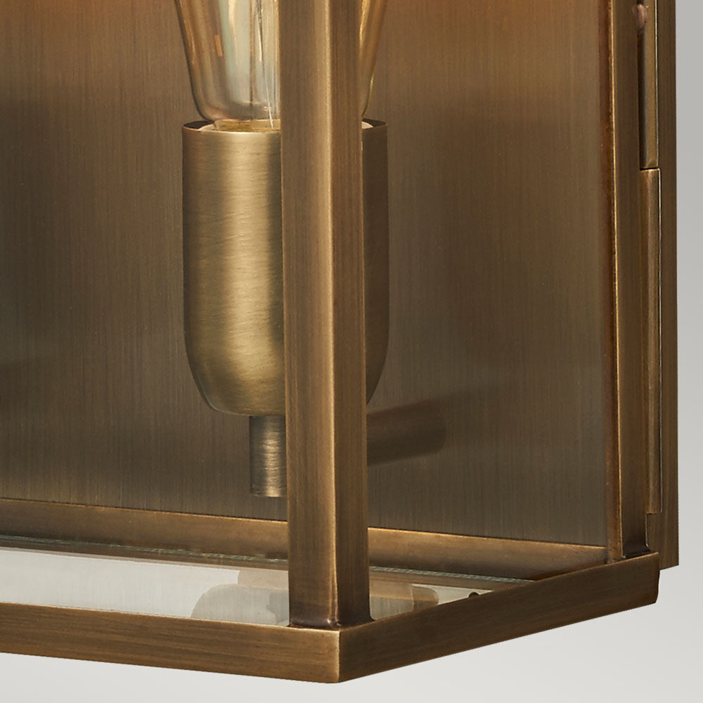 Large Aged Brass Outdoor Sconce - Old Bailey (2-Light)