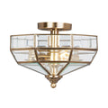 Aged Bronze Semi-Flush Ceiling Light (Low Ceiling) - Old Park