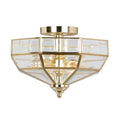 Polished Brass Semi-Flush Ceiling Light (Bright) - Old Park