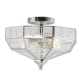 Modern Semi-Flush Ceiling Light (Low Ceiling) - Old Park (Polished Nickel)