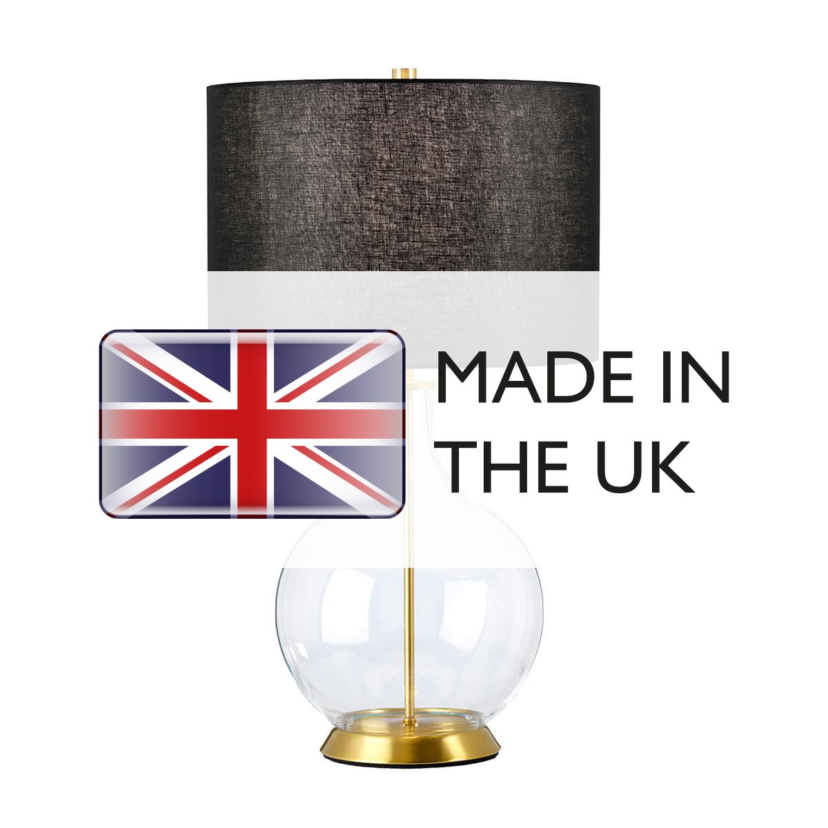 Orb 1 Light Table Lamp (Complete with Black Shade)