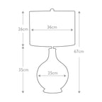 Orb 1 Light Table Lamp (Complete with White Shade)