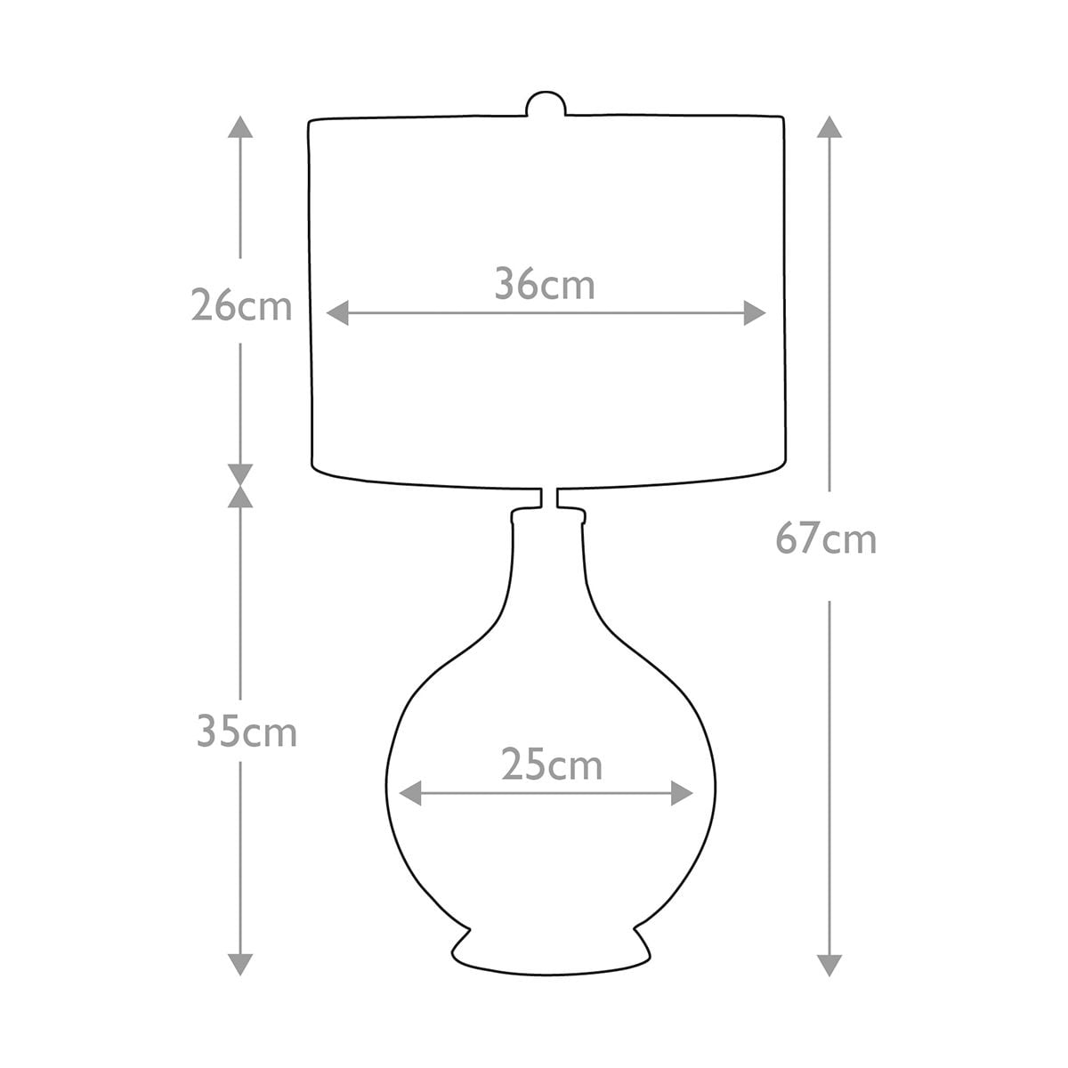 Orb 1 Light Table Lamp (Complete with White Shade)