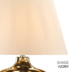 Ottoman 1 Light Table Lamp - Ivory shade
