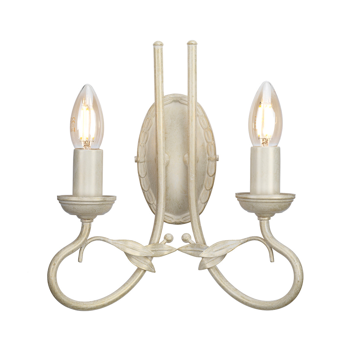Olivia Wall Sconce - Ivory & Gold (2 Light)