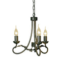 Olivia Chandelier - Black & Gold (3 Light)