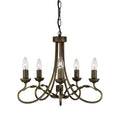 Olivia Chandelier - Black & Gold (5 Light)