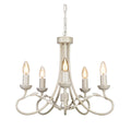 Olivia Chandelier - Ivory & Gold (5 Light)