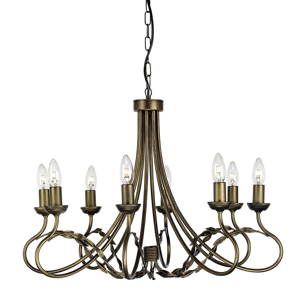 Olivia Chandelier - Black & Gold (8 Light)