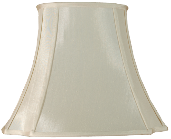 13" Oval Cut Corner Ivory Lamp Shade