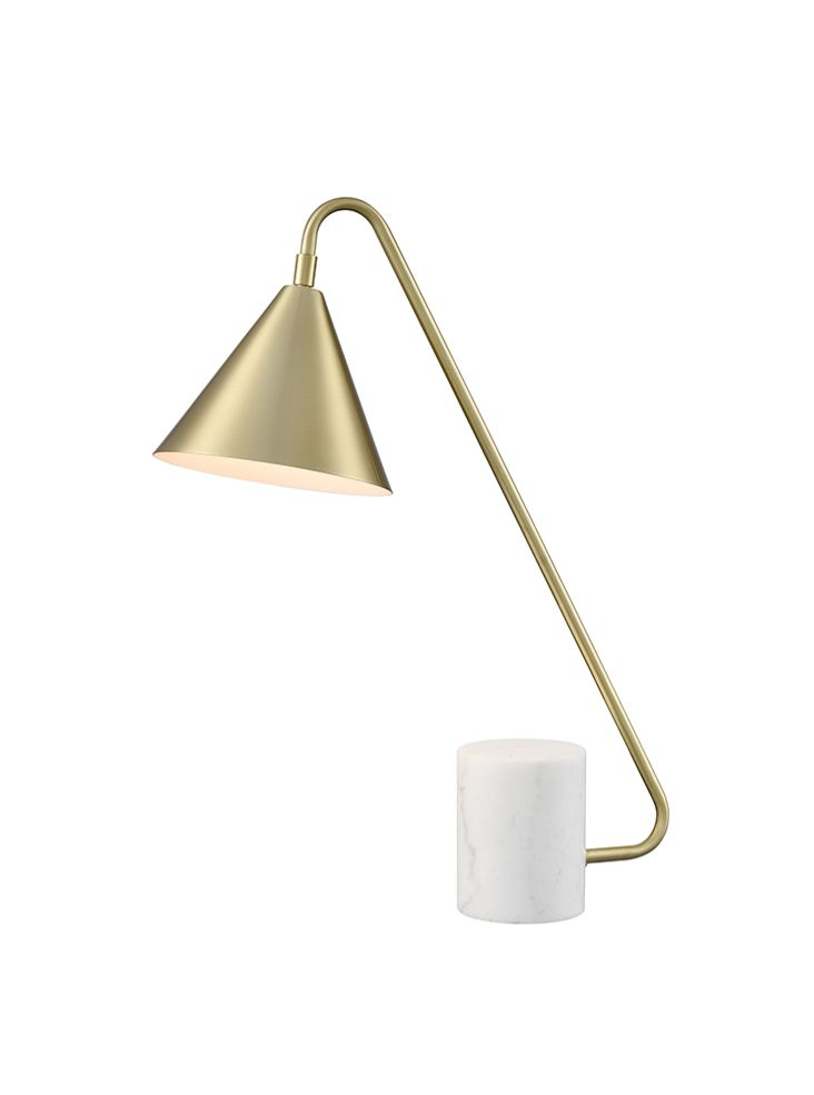 Paisley Satin Brass Table Lamp